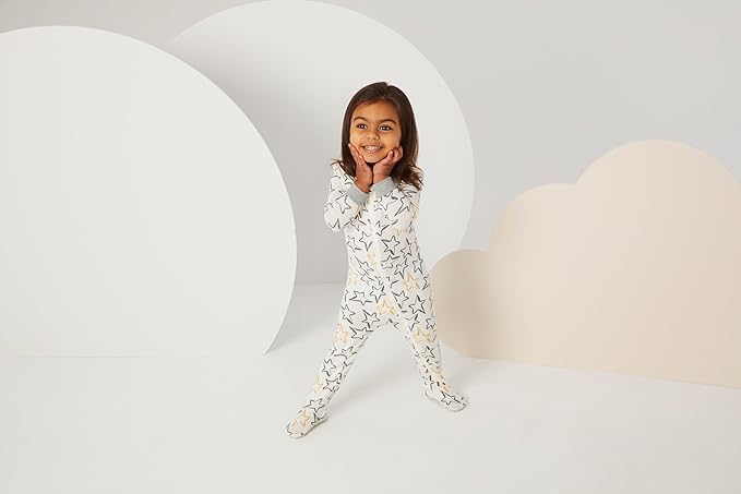 HUGGIES unisex-baby 3-pack Footed Coverall Pajamas