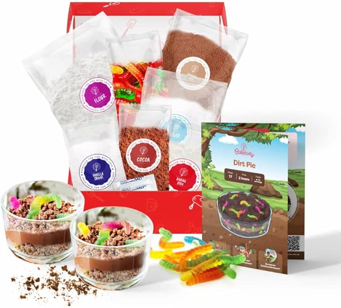 BAKETIVITY Dirt Pie Kids Baking Kit | Delicious Chocolate Cake Kids Baking Set for Girls & Boys | Baking Set for Kids with Pre-Measured Ingredients | Perfect Family Gifts for Cooking Lovers Ages 6-12
