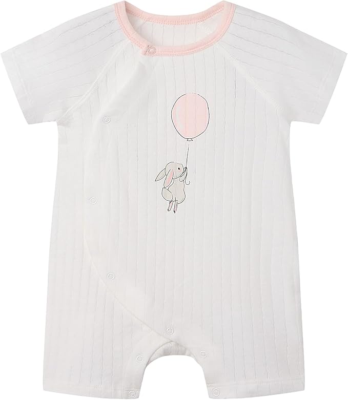 Organic Cotton Baby Summer Romper Newborn Baby Boy Girl Clothes Short Sleeve Unisex Outfits