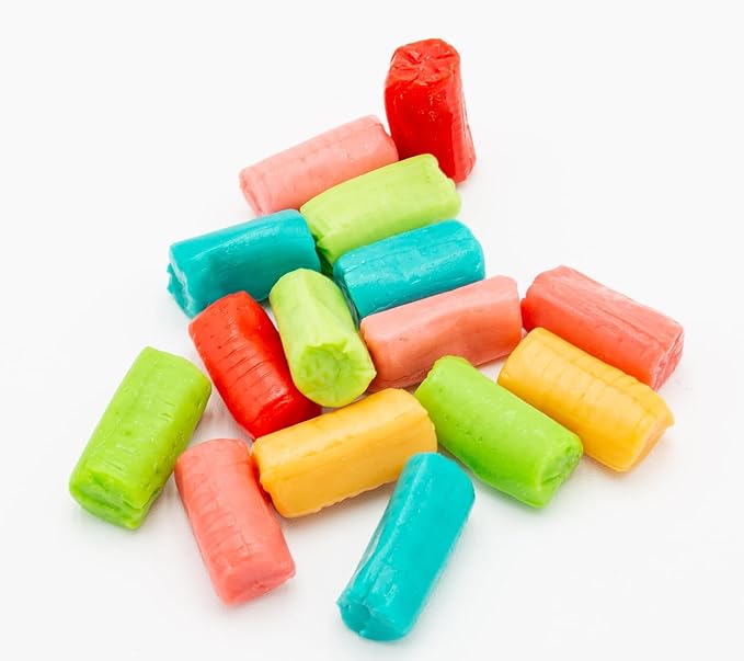Fruit Chews Candy 5 lb Assorted (10 Flavors) – Bulk Resealable Bag, Individually Wrapped Taffy, Gluten & Peanut Free, Ultimate Variety