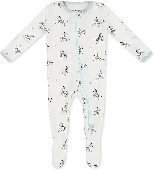 Bamboo Little Soft Baby Footie Pajamas, Baby Clothes, Newborn Sleepers, 95% Viscose and 5% Spandex, 0-24 Months