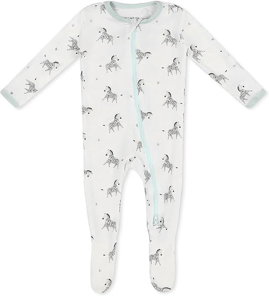 Bamboo Little Soft Baby Footie Pajamas, Baby Clothes, Newborn Sleepers, 95% Viscose and 5% Spandex, 0-24 Months