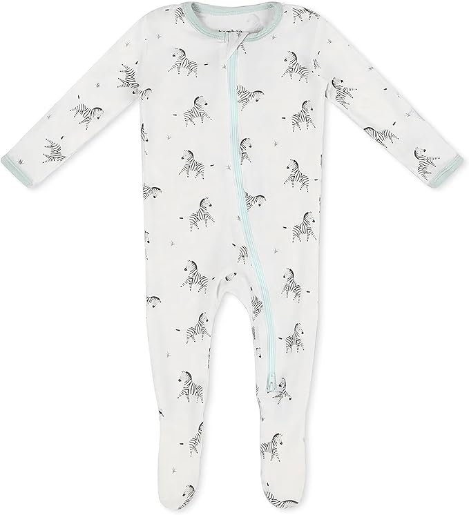 Bamboo Little Soft Baby Footie Pajamas, Baby Clothes, Newborn Sleepers, 95% Viscose and 5% Spandex, 0-24 Months
