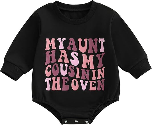 Kupretty Baby Boy Girl Sweatshirt Romper Cute Winter Fall Clothes Siblings Crew Neck Long Sleeve Bubble Infant Bodysuit