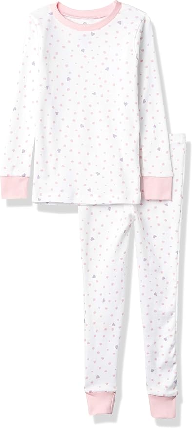HonestBaby baby-girls 2-piece Pajamas Sleepwear Pjs 100% Organic Cotton for Baby, Toddler, Kids, Girl