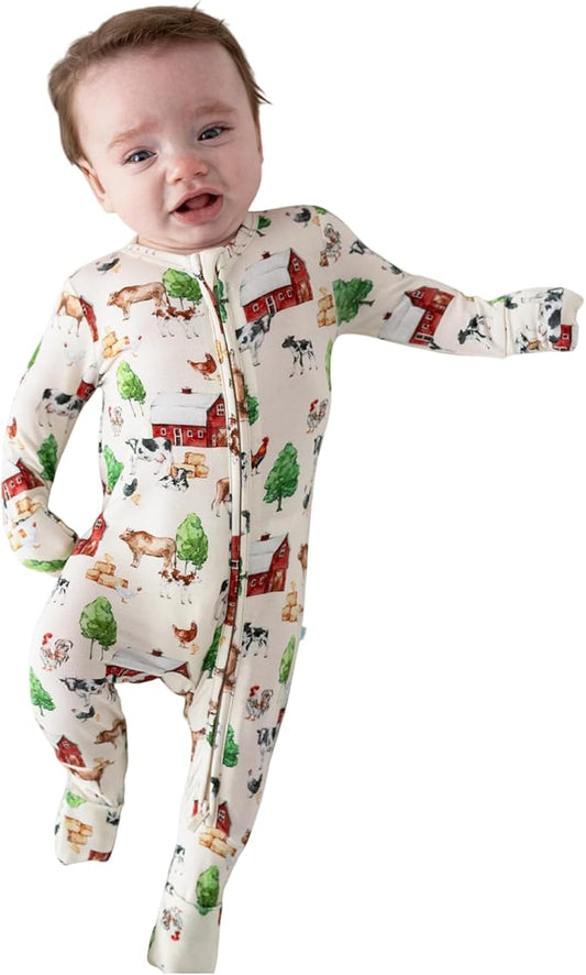 Posh Peanut Convertible Baby Sleepers - Girls Footless Baby Pajamas with 2 Way Zipper for Easy Diaper Changes