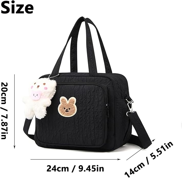Baby Diaper Bag Tote, Cute Small Crossbody Nappy Mommy Bag, Lightweight Travel & Hospital Multifunction Storage Tote