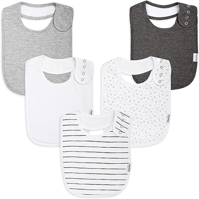 Organic Cotton Baby Bibs for Boys, Girls - Soft Drooling and Teething Bibs - Absorbent, Adjustable Bib for Toddlers