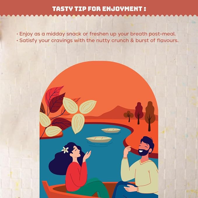 JoySpoon Almond Delight Mukhwas Mouth Freshener | Supari-Free Mouth Freshner with Almonds, Coconut, Dates & Fennel Seeds | Traditional Mouth Fresheners | Sugar-Free Healthy Snack | Mukhwas for Digestion, 200g