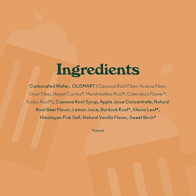 OLIPOP Prebiotic Soda Pop, Classic Root Beer, Pantry Pack Packed with Prebiotics, Fiber, and Botanicals, Gluten Free, Vegan, GMO Free, 12oz (12-Cans)