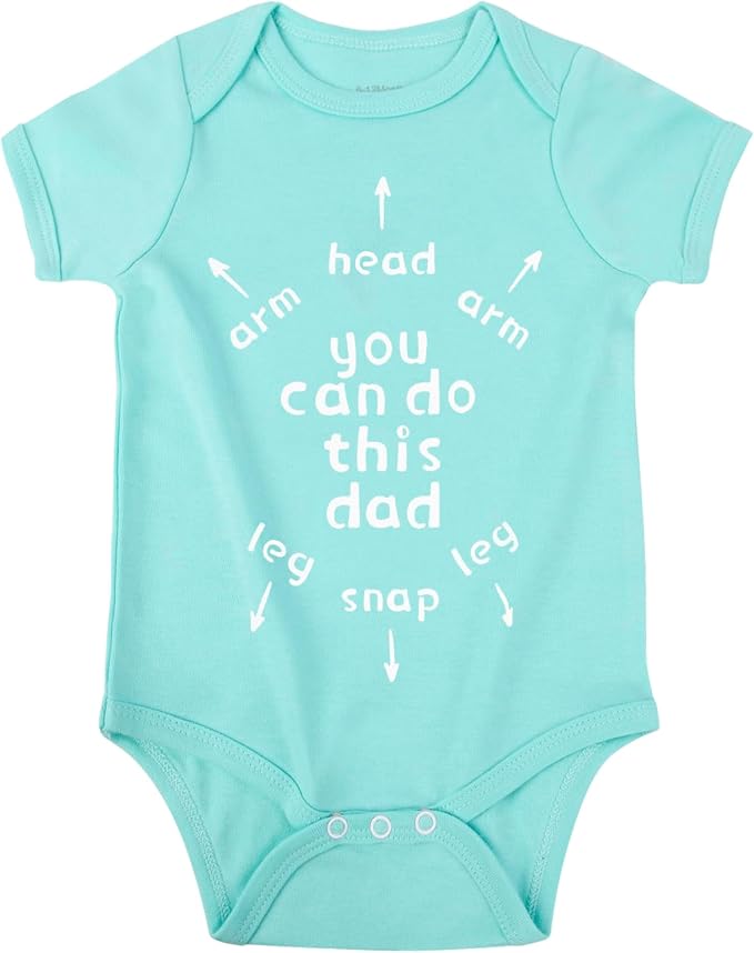 Cnins Funny Baby Bodysuit & Daddy Matching Cotton Outfit for Wild One 1st Birthday, Unisex Newborn Infant Clothes 0-24M