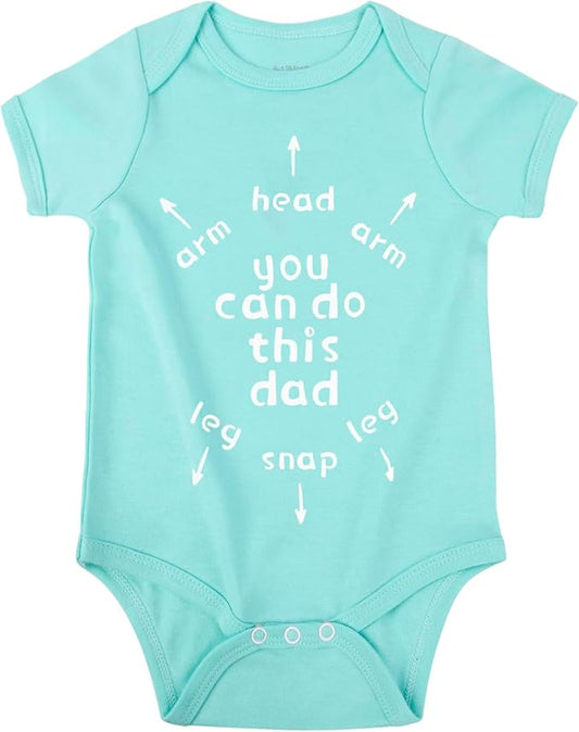 Cnins Funny Baby Bodysuit & Daddy Matching Cotton Outfit for Wild One 1st Birthday, Unisex Newborn Infant Clothes 0-24M