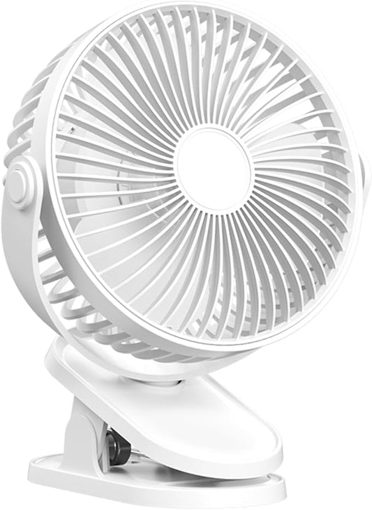 Clip on Fan, 6.5-in Battery Operated Portable Fan, Ultra Quiet Personal Desk Fan with Strong Clamp for Golf Cart,Office Desk, Treadmill, Camping, Bedroom