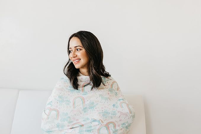 Whimsy Copper Pearl Multi-Use Cover: Car Seat, Nursing, Stroller - Stretchy Fabric, All-Season, Stylish Designs, Easy Access for Moms