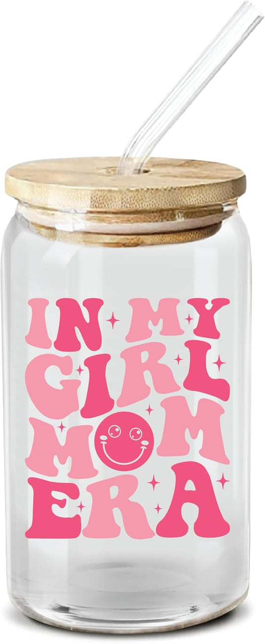 NewEleven Gifts For Girl Mom - Gift For A Mom Of Girls, Pregnant Moms, Expecting Moms, Mama, Mother To Be, Mommy To Be, First Time Mommy - 16 Oz Coffee Glass