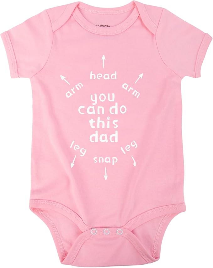 Cnins Funny Baby Bodysuit & Daddy Matching Cotton Outfit for Wild One 1st Birthday, Unisex Newborn Infant Clothes 0-24M