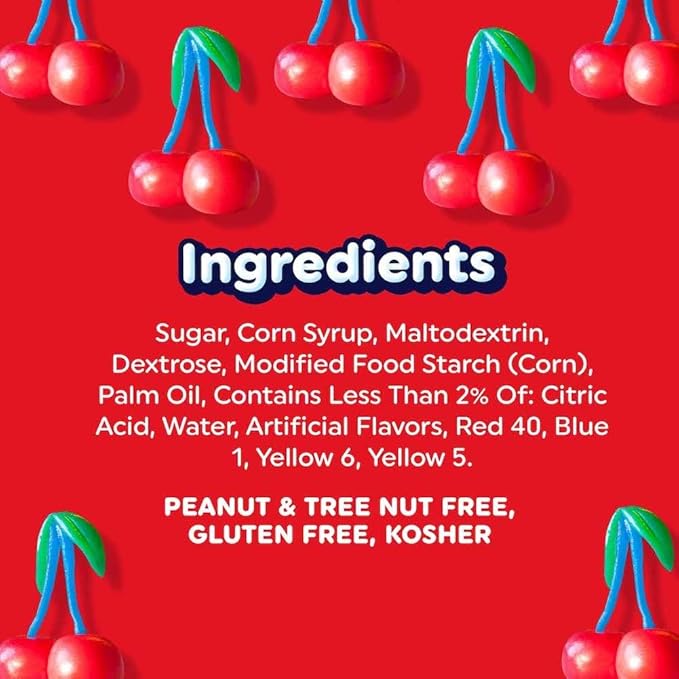 Airheads Halloween Trick or Treat Candy Full Size Bars, Cherry Flavor, Individually Wrapped Bulk Candy for Adults & Kids, Taffy, Non-Melting, Party (Pack of 36 Bars)