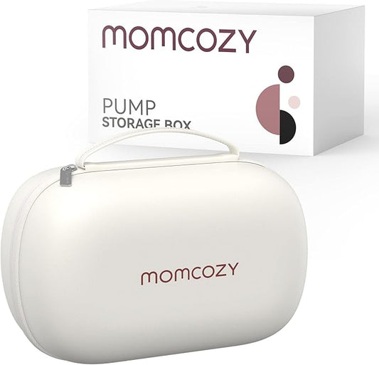 Momcozy Breast Pump Bag for Hands-Free Wearable Breast Pumps, Hard Shell Case with Removable Tray, Watertight Breast Pump Storage Bag for Pumping Bag, Diaper Bag, or Handbag（Holds 2 Pumps）