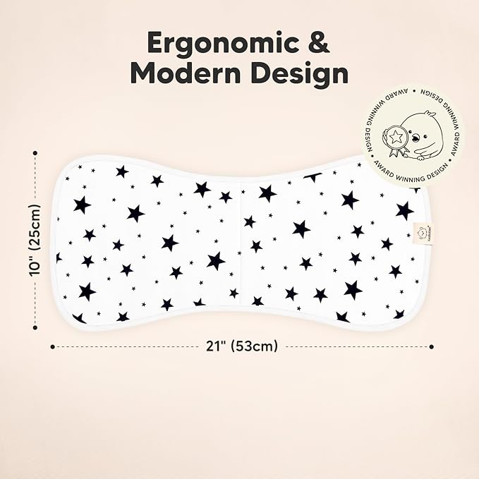 Organic Burp Cloths Baby Boy & Girl - 5-Pack Super Absorbent Cotton Burping Cloths for Babies, Soft & Plush Newborn Spit Up Rags, Infant Towels for Milk Spit Up, Unisex, Large 21" x 10" (Adventurer)