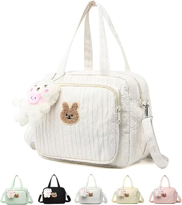 Baby Diaper Bag Tote, Cute Small Crossbody Nappy Mommy Bag, Lightweight Travel & Hospital Multifunction Storage Tote