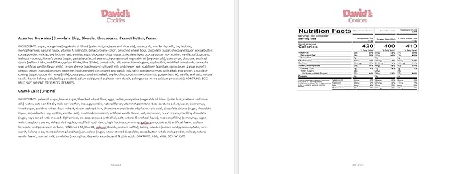 David's Cookies Assorted Brownies & Crumb Cake Gift Tin 3Lbs - Delicious, Fresh Baked Snacks, Gourmet Chocolate Fudge Slices, Brownies Gift Basket - Ideal Gift for Superbowl & Other Special Occasions