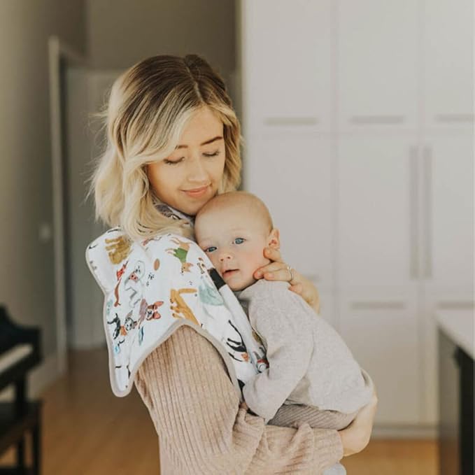 Little Unicorn Ultra-Absorbent Premium Burp Cloth | Soft on Baby's Skin | Larger Size | Ergonomic Design (Woof)