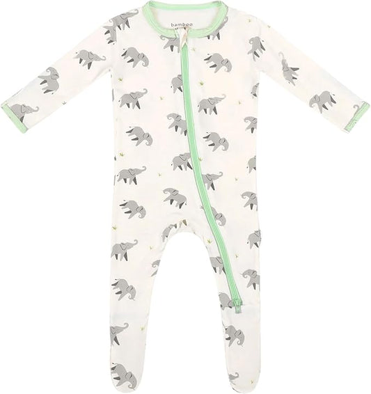 Bamboo Little Soft Baby Footie Pajamas, Baby Clothes, Newborn Sleepers, 95% Viscose and 5% Spandex, 0-24 Months