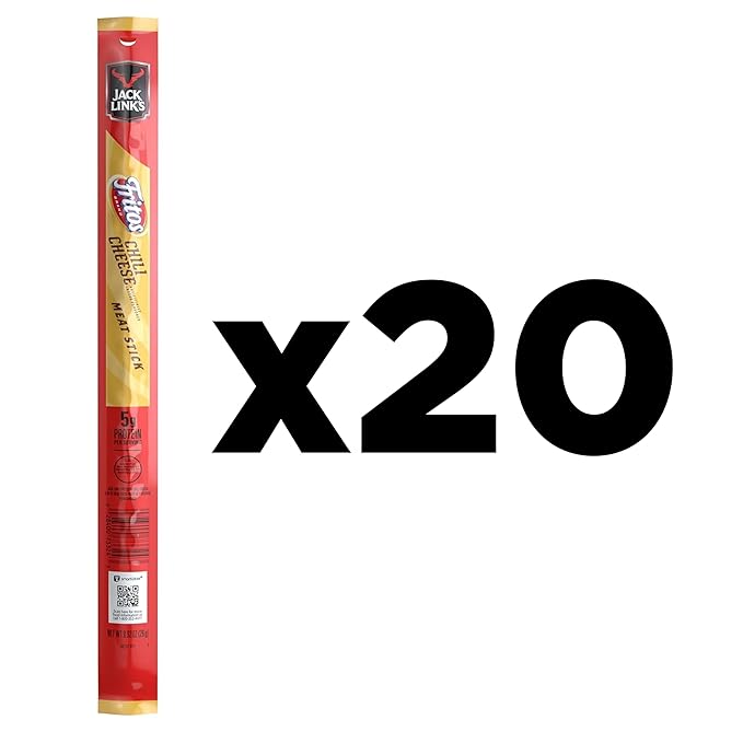 Frito Lay Jack Link’s Fritos Chili Cheese Meat Sticks Straight Pack (Pack of 20)