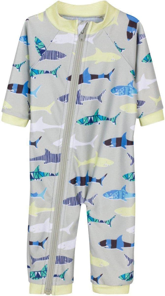 SwimZip Boys' Long-Sleeve UPF 50+ Swimsuit for Baby, Toddler, & Little Boys