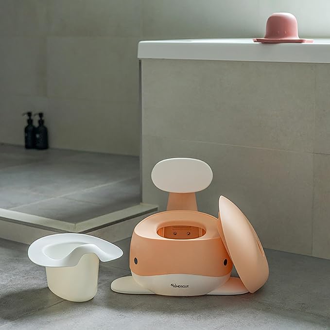 Kindsgut Potty Training Toilet in Whale Design, Designed in Germany, Potty Training in a Beautiful Design, Peach