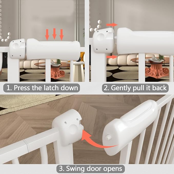 Fairy Baby 4.72in Extensions for Walk Through Baby Gate Auto Close White Child Safety Gates Extension White