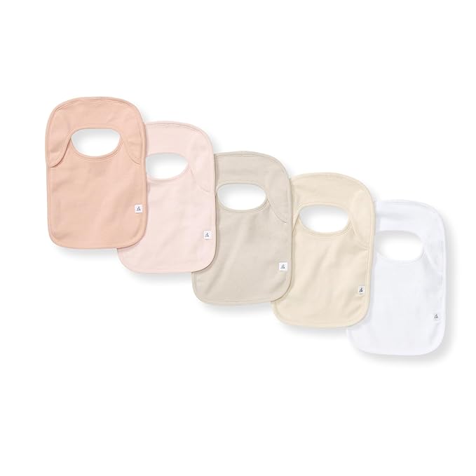 Burt's Bees Baby Organic Baby Bibs – 100% Cotton Newborn Infant Bibs for Baby Boys & Girls