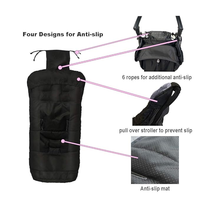 Anti-Kick Waterproof Stroller Sleeping Sack - Universal Footmuff Fits All Toddler/Sleeping Bag Cocoon Cozy Warmer for Baby Winter Stroller Cover with Unique Design