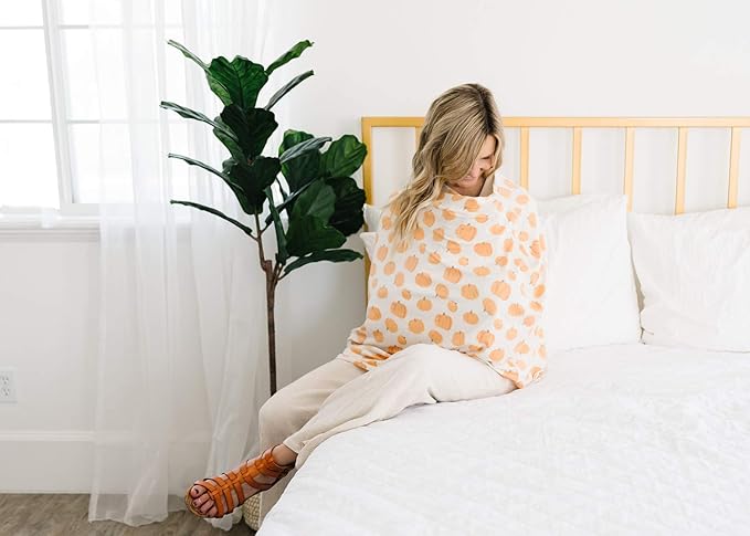 Baby Car Seat Cover Canopy and Nursing Cover Multi-Use Stretchy 5 in 1 Gift "Patch" by Copper Pearl