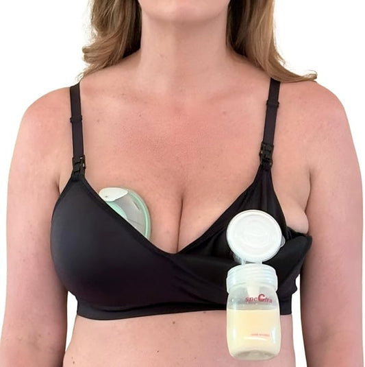 Supermom Hands Free Pumping and Nursing Bra - Hands Free Nursing Bra for Pumping - Breastfeeding Bras for Women