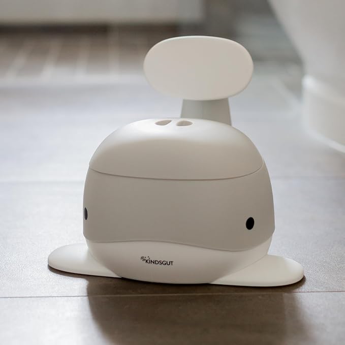 Kindsgut Potty Training Toilet in Whale Design, Designed in Germany, Potty Training in a Beautiful Design, Light Grey