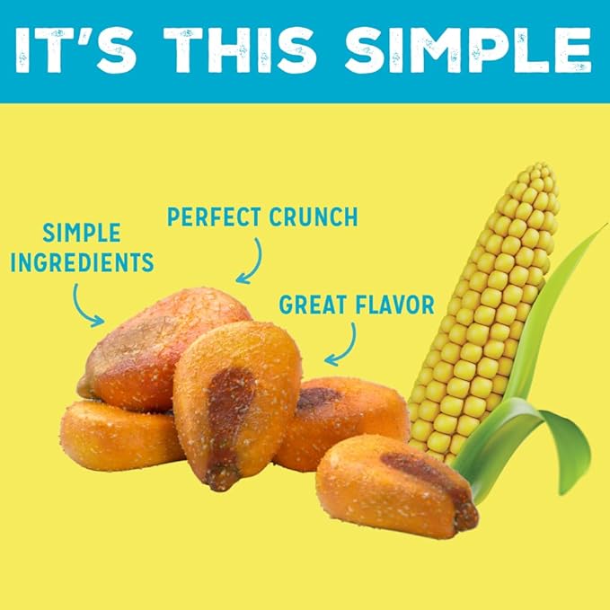 LOVE CORN Salt & Vinegar 0.7oz x 20 Bags - Delicious Crunchy Corn - Healthy Family Snacks - Gluten Free, Kosher, NON-GMO - Alternative for Chips, Nuts, Crackers & Pretzels - Perfect for Charcuterie Boards