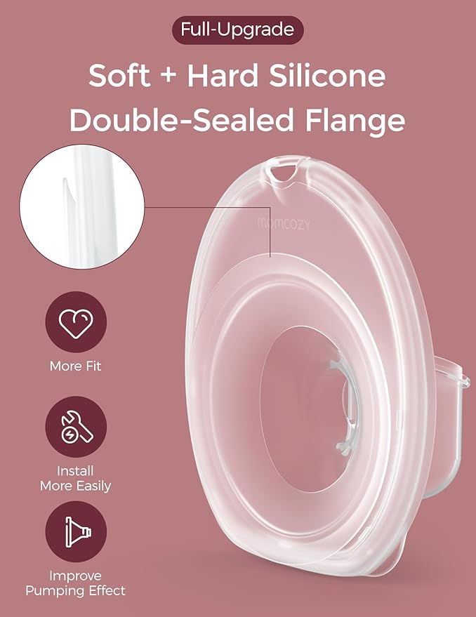 Momcozy Mobile Style | M6 Flange 27mm & Milk Collector, Original Mobile Style | M6 Breast Pump Replacement Accessories