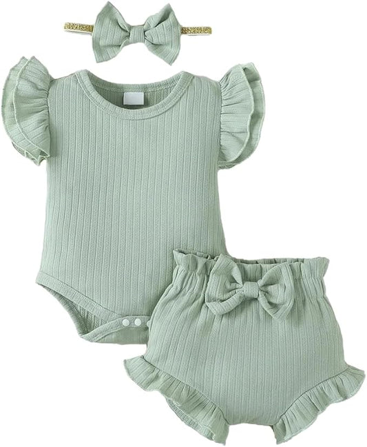 Baby Girl Clothes Infant Newborn Girl Summer Short Set Clothes