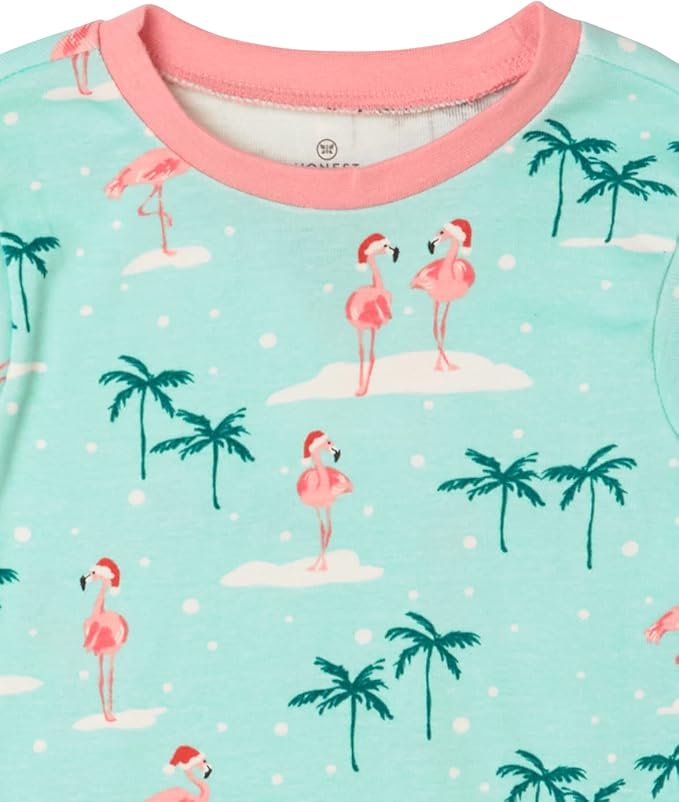 HonestBaby 4 Piece Pajamas Sleepwear Pjs 100% Organic Cotton for Infant Baby and Toddler Boys, Girls, Unisex