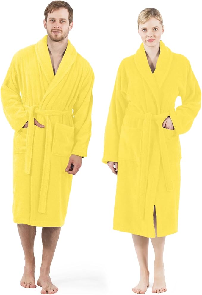 DAN RIVER Premium Cotton Terry Robes for Women and Men, Ultra Soft bathrobe with Adjustable Waist Belt and Pockets Pack of 1