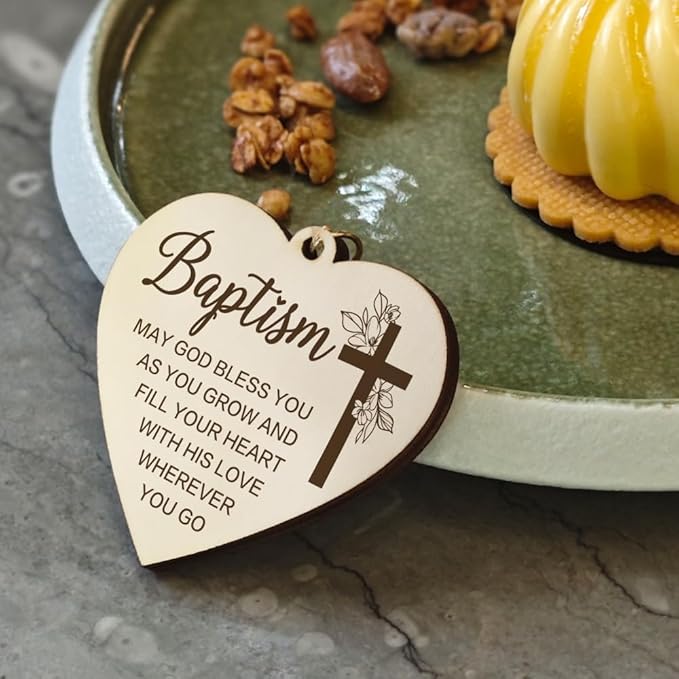 Rotating Floating Baby Blessings Baptism Picture Frame Gifts for Baby Girl Boy, Baby Baptism Christening Religious Frame Gift from Godparents Friends, Baby Shower Frame Gifts for New Baby with Card