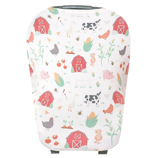 Copper Pearl Multi-Use Cover: Car Seat Covers, Nursing Cover, and Stroller Cover for Sun - Stretchy Fabric, All-Season Use, Stylish Designs, Easy Access for Moms - Farmstead