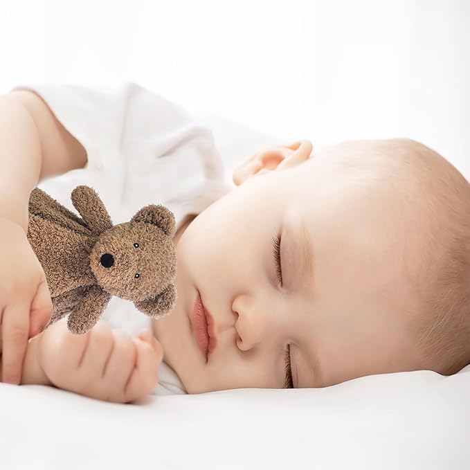 Baby Dark Brown Teddy Bear Soft Stuffed Animal Security Blanket, Plush Bear Character Lovey Blanket, Baby Shower/Nursery Gift, Newborn Infant Toddler Snuggle Blankie for Boys Girls, 18 Inches