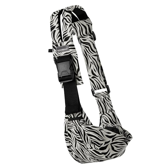 GOOSEKET 365 Toddler Carrier, 100% Cotton, Lightweight, Easy-to-USE, Portable, Suitable from 6-48 Months, Supports UP to 44LBS (Zebra)