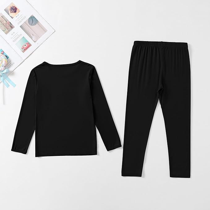 Jimonda Toddler Kids Girls Boys Pajamas Sets Soft Comfy Jammies Tencel Solid Raglan Sleepwear Pajamas Pjs 2pcs Set 18M-8Y