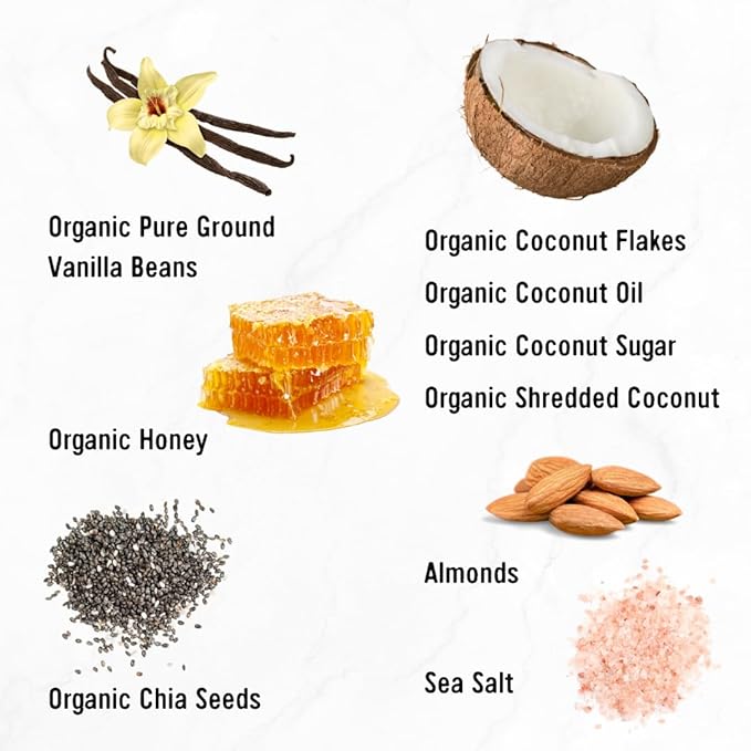 Taos Bakes Snack Bars - Toasted Coconut + Vanilla Bean - Gluten-Free, Non-GMO Granola Bars - Healthy & Delicious Baked Bars - 1.8oz