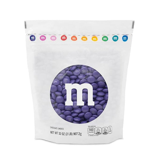 M&M'S Purple Milk Chocolate Candy, 2lbs Bulk for Parties, Gifts, Desserts, DIY Decorations