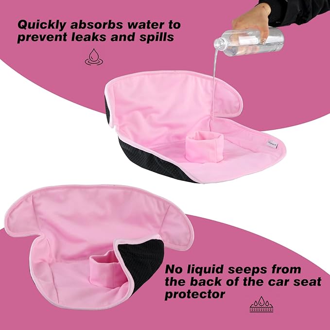 Piddle Pads, Multi-use and Leak Free Lines for Baby Stroller, High Chair & Car Seat, Waterproof Toilet Training Seat Covers for Toddles (Pink Rainbow，(2 Pack))