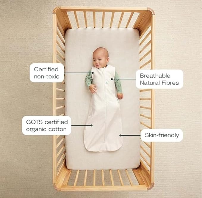 ergoPouch Jersey Sleeping Bag – Arms-Out Baby Sleep Sack – Soft, Breathable & Comfortable Parent (Sage, 3-12 Months, 0.2 TOG)